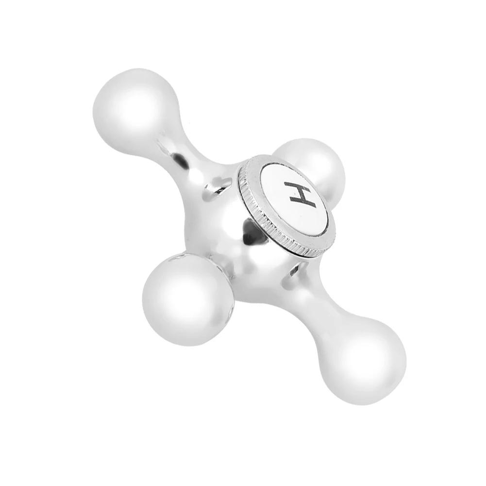 Sink Faucet Handle Copper Cross Handle Bath for Kitchen Bathroom Sink Unique Plum Blossom Water Faucet Handle Replacements Tools