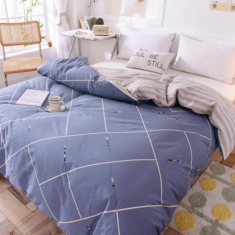 

Пододеяльник Simple Lines с геометрическим рисунком, 100% хлопок, приятный для кожи, дышащий, двуспальный размер, постельное белье для мальчиков и девочек 160x210cm Single 1Pc