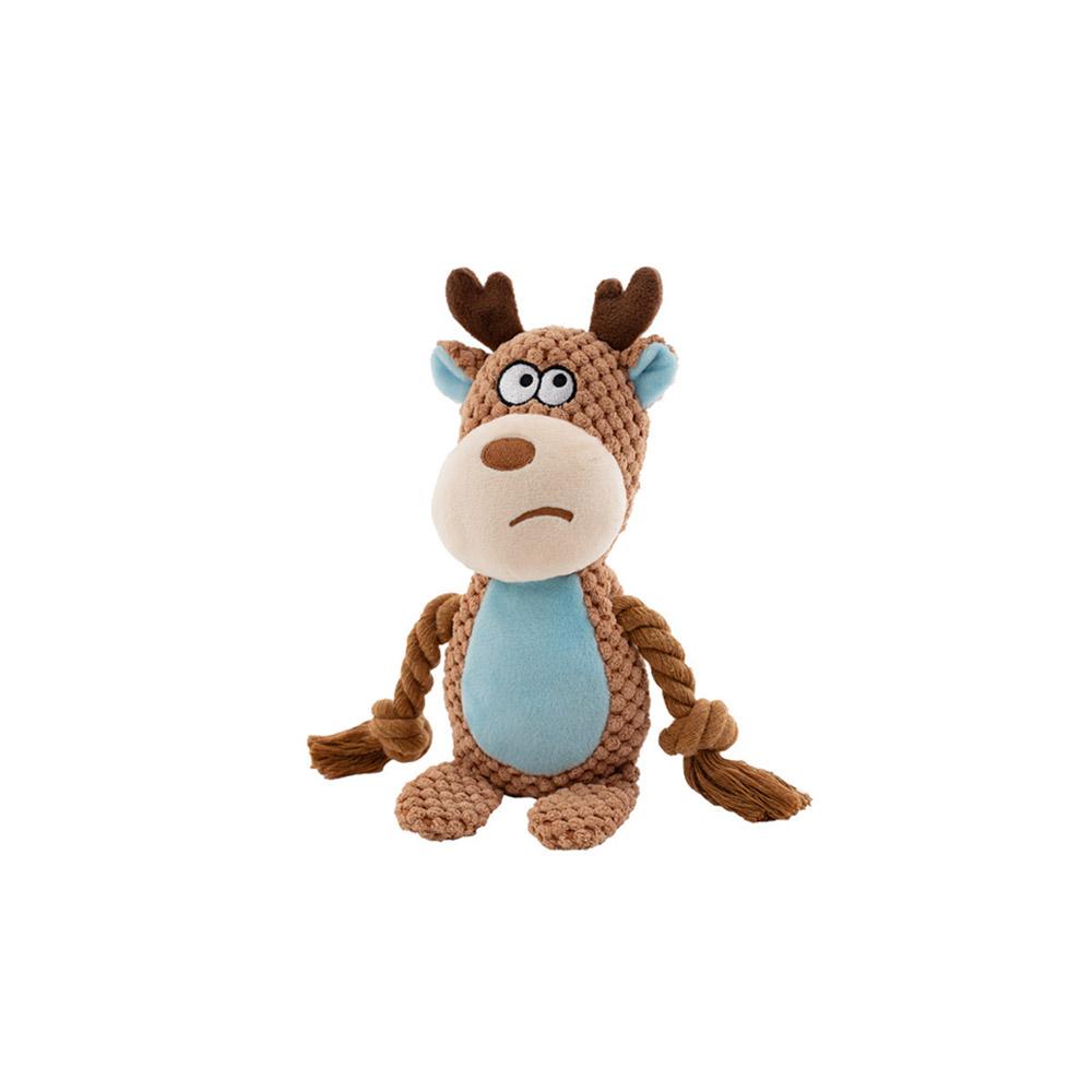 Cute Animal Rope Dog Toy Cute Plush Puppy Chew Pet Squeak Knot Toy Cartoon Rabbit Monkey