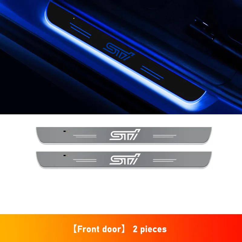 LED Wireless Welcome Pedal Car Scuff Plate Door Sill Light For Subaru STI OUTBACK JLG8 wvr BRZ XV Impreza Forester Legacy Ascent
