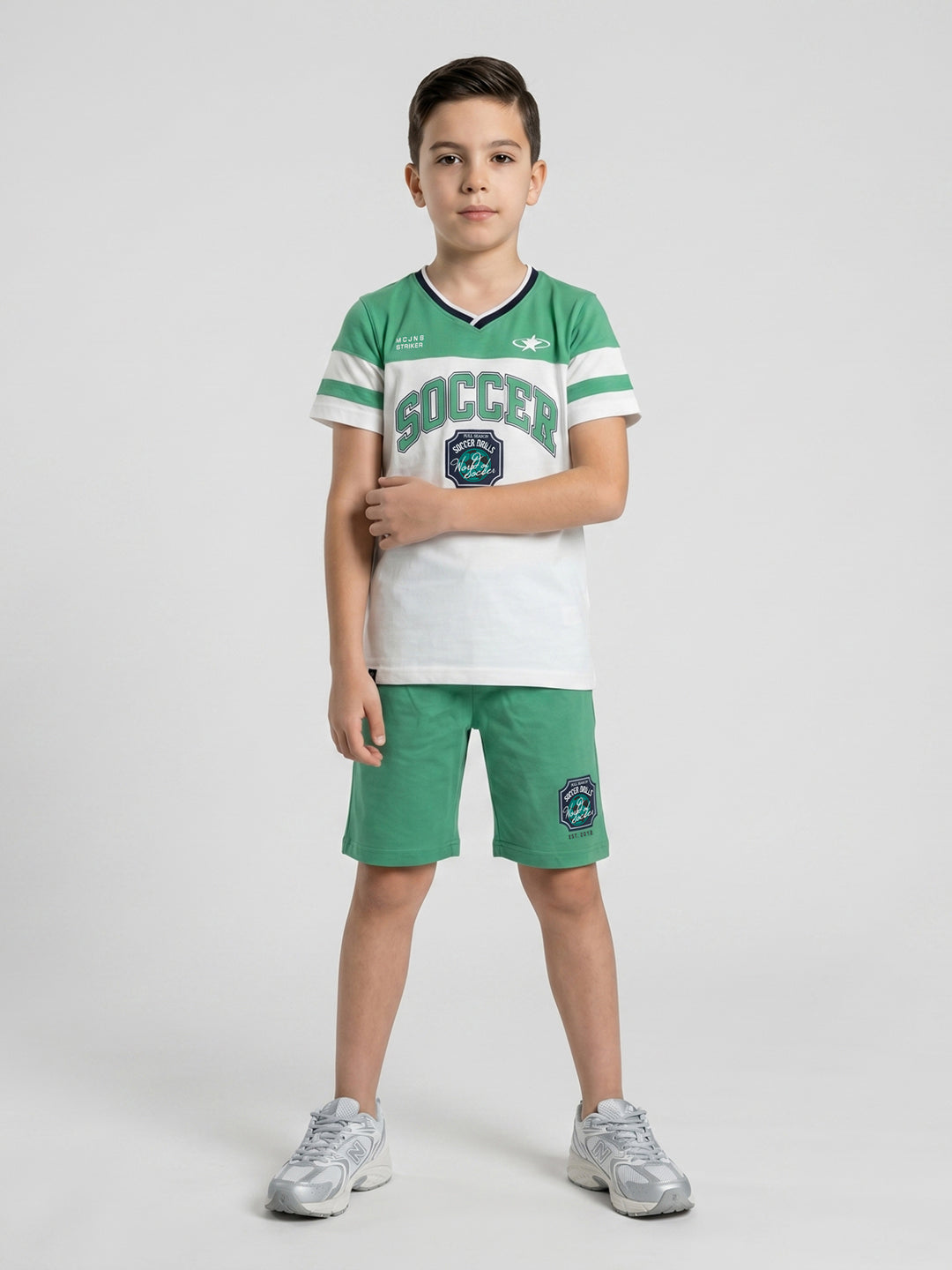 Monte Carlo Boys Regular Fit Printed Bermuda Set 4-5 Years