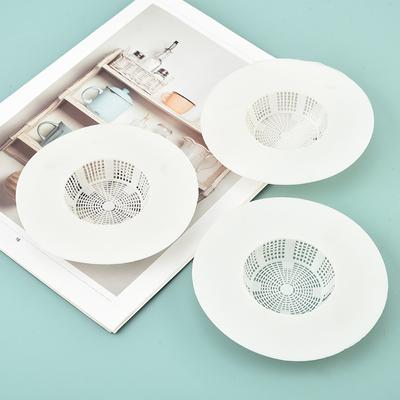 White Floor Drain Trap Strainer Soft Rubber Water Tray Hand Basin Slag Trap 13CM Large Diameter Water Filter