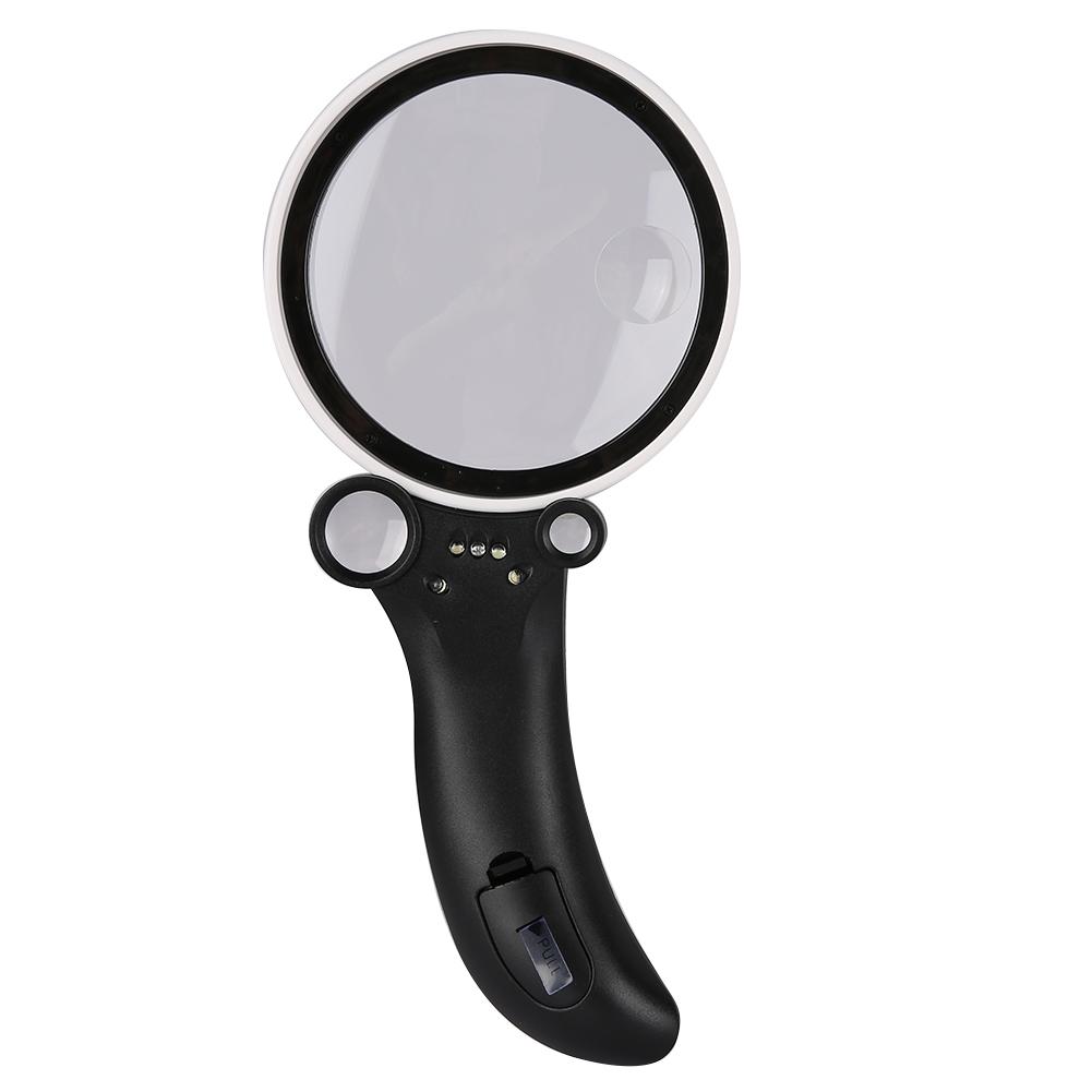 Handheld Magnifying Glass Reading Jewelry Repairing Magnifier with Counterfeit Detector