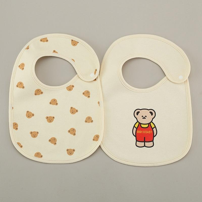 2-teiliges/Set Neugeborenes Baby Baumwoll-Lätzchen Spucktuch Modisches Säuglings-Hochabsorbierendes Speicheltuch Säuglings-Beißlätzchen