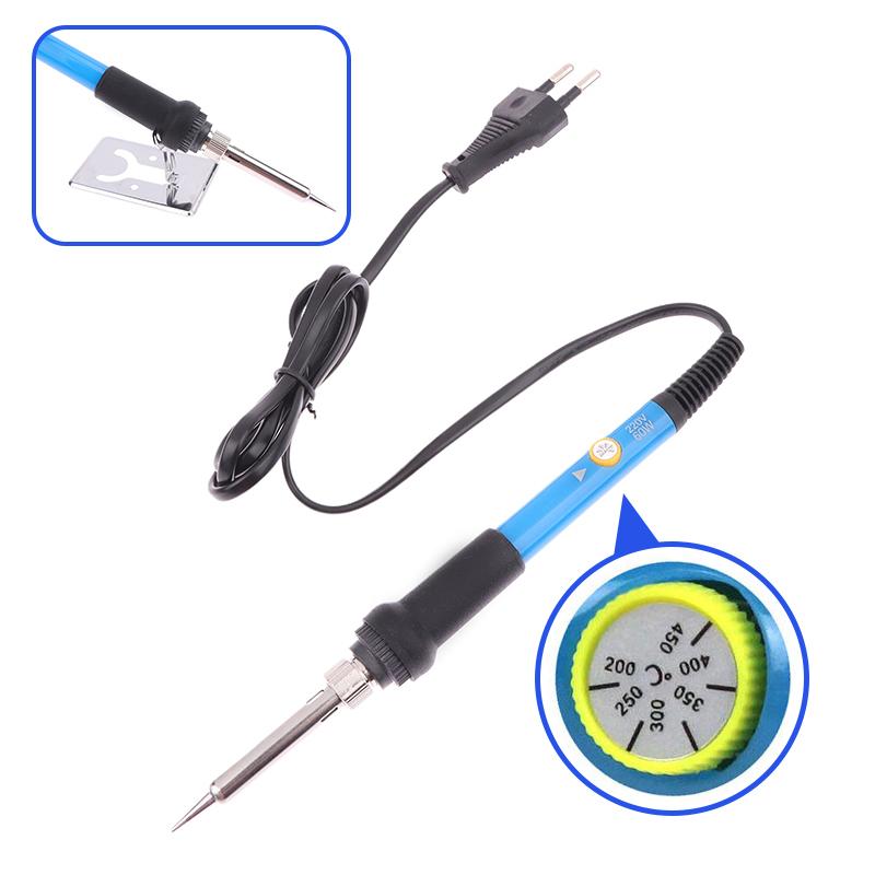 1/3/5/7/8/9Pcs Adjustable Temperature Electric Soldering Iron 220V 60W Welding Solder Rework Station Heat Pencil Tips Repair