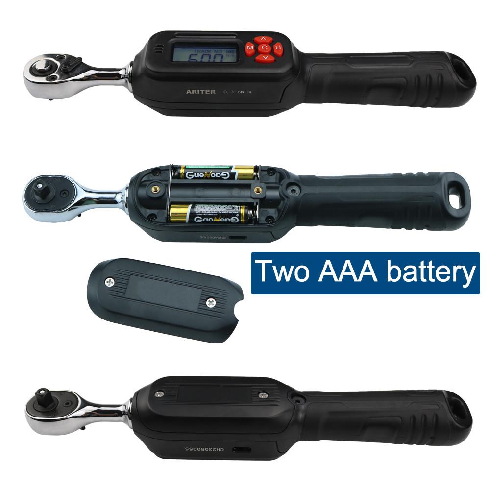 1/4" 3/8" Professional Adjustable Bike Car Repair Torque Wrench Mini Digital Display Torque Wrench Hand Tools