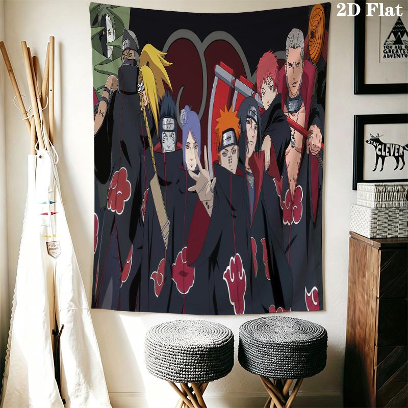 Naruto Wall Tapestry Aesthetic Wall Hanging Printed Fabric Blanket Decorative Tapestries For Bedroom Living Room Home Decor