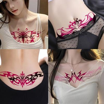Temporary Tattoo Sexy Abdominal and Chest Tattoo Stickers 9 Sheets Abdominal Tattoo Back  High Quality