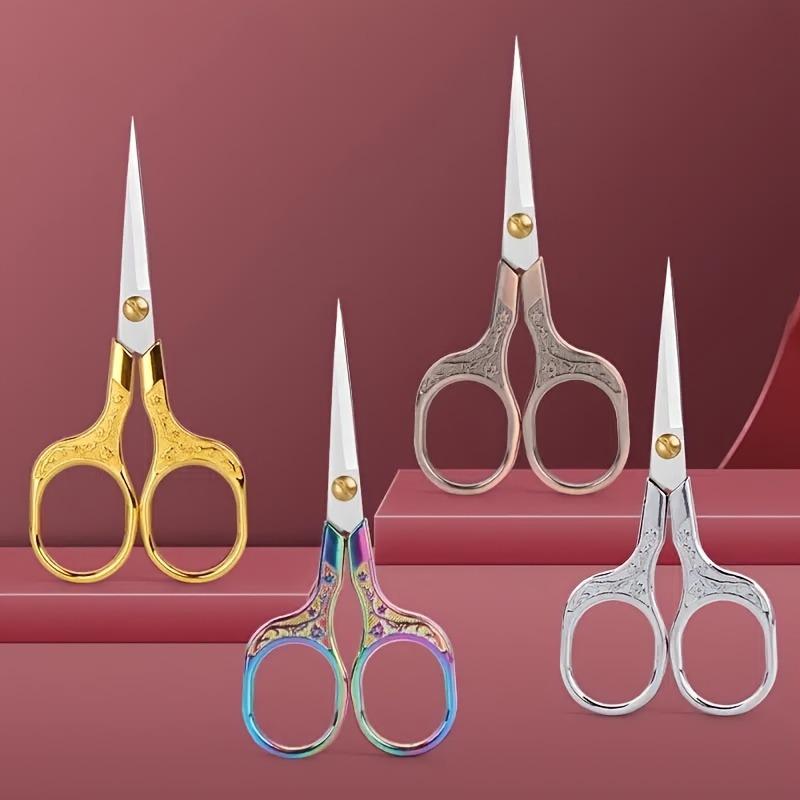 Retro Plum Blossom Stainless Steel Embroidery & Paper Scissors - Chinese Style