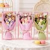 Knitted Flower Bouquet Hand-Woven Flower Cute Bear Bouquets For Mother'S Day Teacher' Day Birthday Graduation Gifts