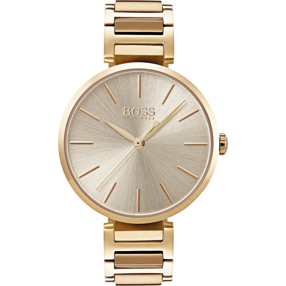 BOSS Allusion Gold Dial Gold Stainless Steel Bracelet Ladies Quartz Watch 1502415 золотой