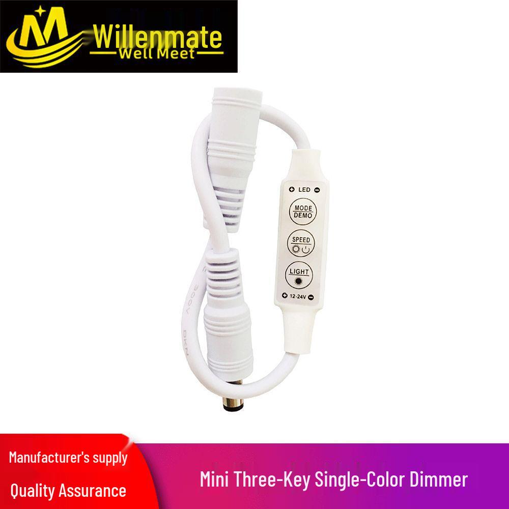 LED Single Color Mini Controller with Dimmer for 12-24V Light Strips