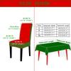 Christmas Chair Cover Elastic Spandex Durable Seat Slipcover Cute Cartoon Printed Chair Case For El Home Holiday Decoration