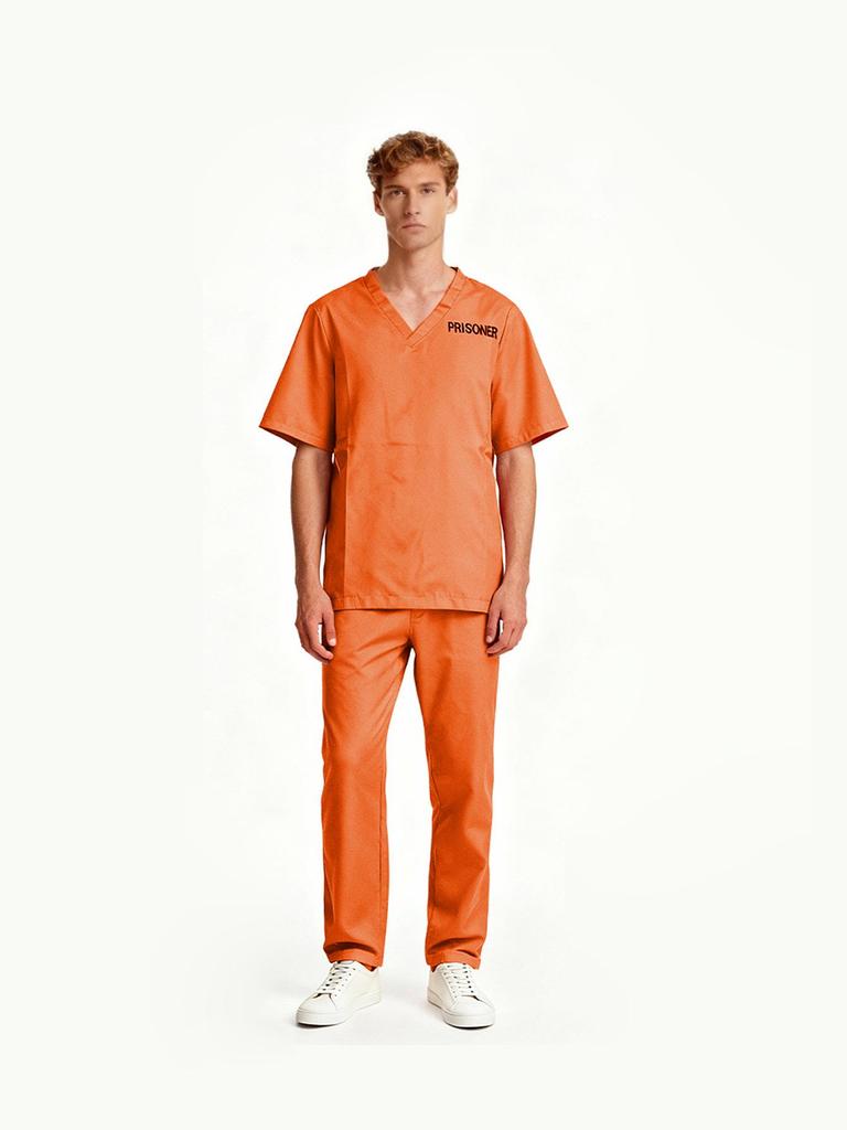 Halloween Orange Prisoner Costume for Adults & Kids – Perfect for Dance Parties & Performances