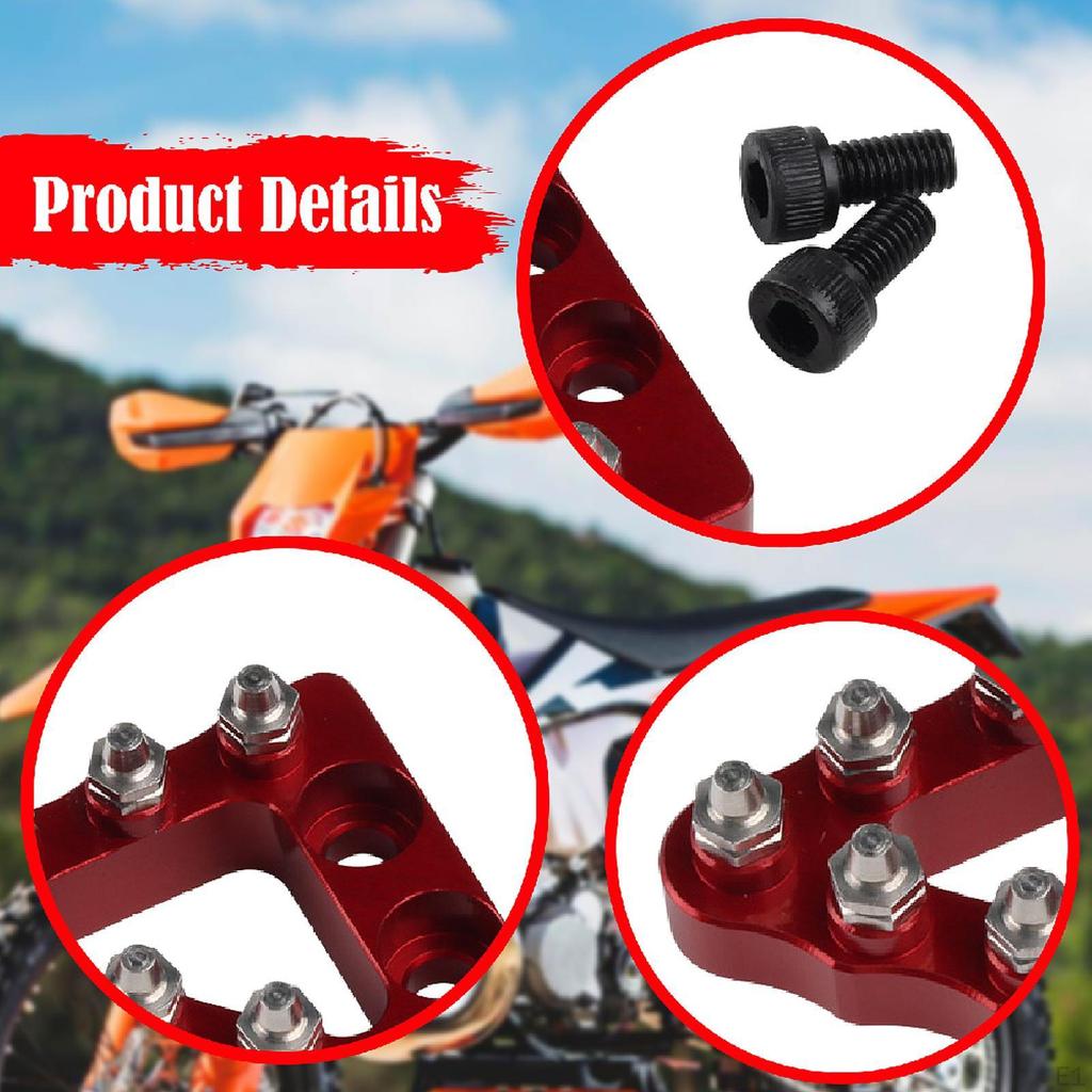 Aluminum Alloy Rear Brake Pedal Lever Tip for Motorcycles with Installation Screws