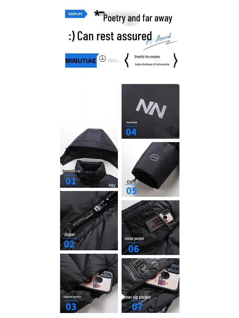 Men's Short Winter Down Jacket: Extreme Cold Protection & Warmth