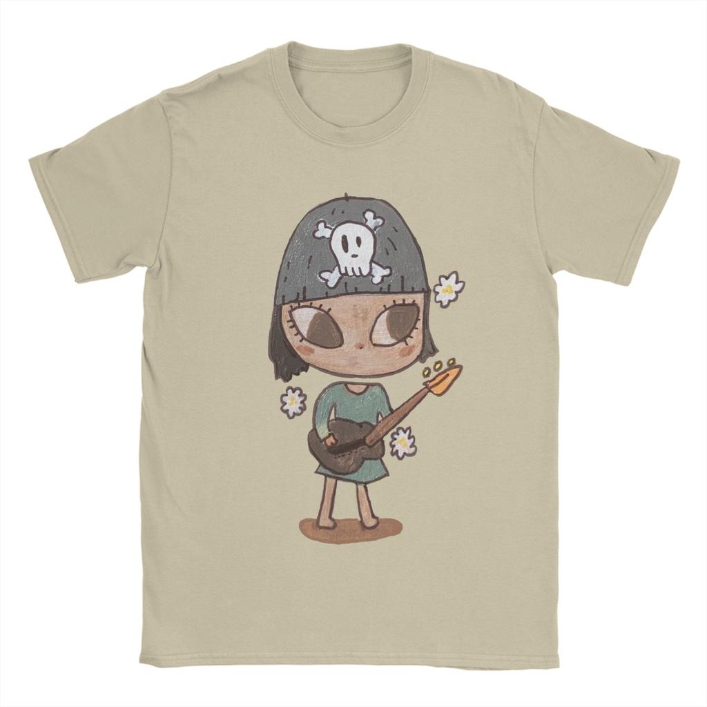 Unisexs TShirts Guitar GirlYoshitomo Nara Novelty Pure Cotton Tee Shirt Short Sleeve T Shirt Round Collar Clothing Gift Idea