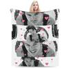 Super Soft Harryed Stylesed Kiss All the Time Throw Blanket Premium Fleece Flannel Blanket Fuzzy Plush Blankets All Season Use