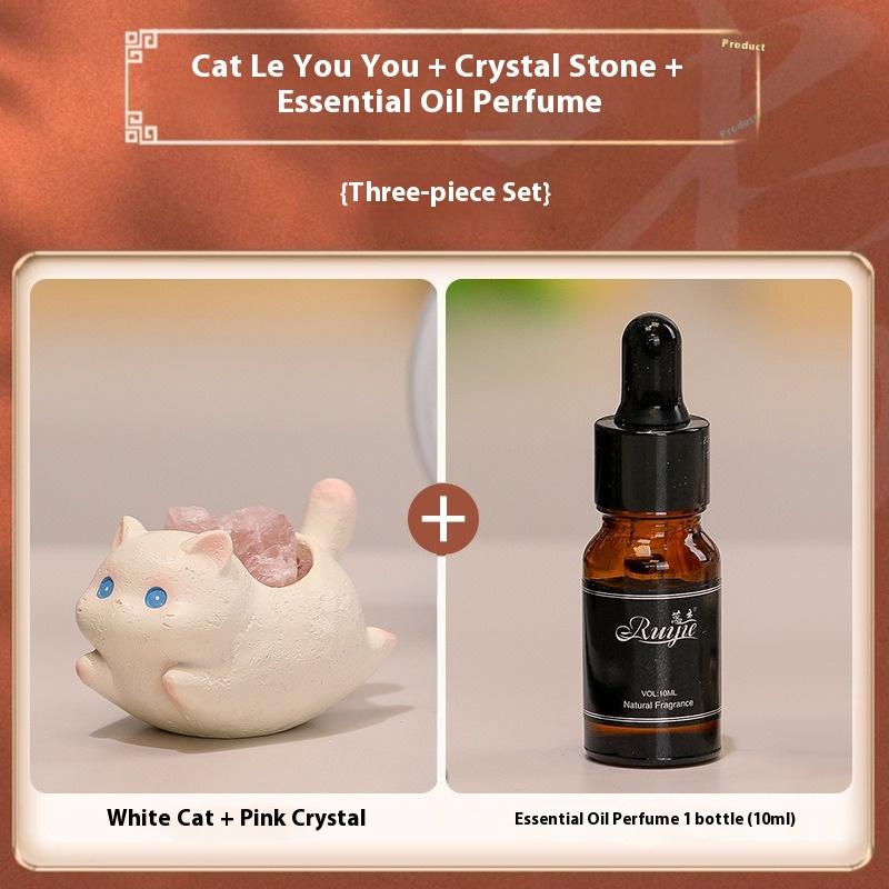 Cat Yo Yo Le Crystal Ornament Home Desk Decoration Gift New Creative Resin Cartoon Cute Gift