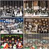 Cartoon Christmas Window Glass Stickers 2025 Christmas Decoration for Home Living Room Wall Decor 2025 Happy New Year Stickers