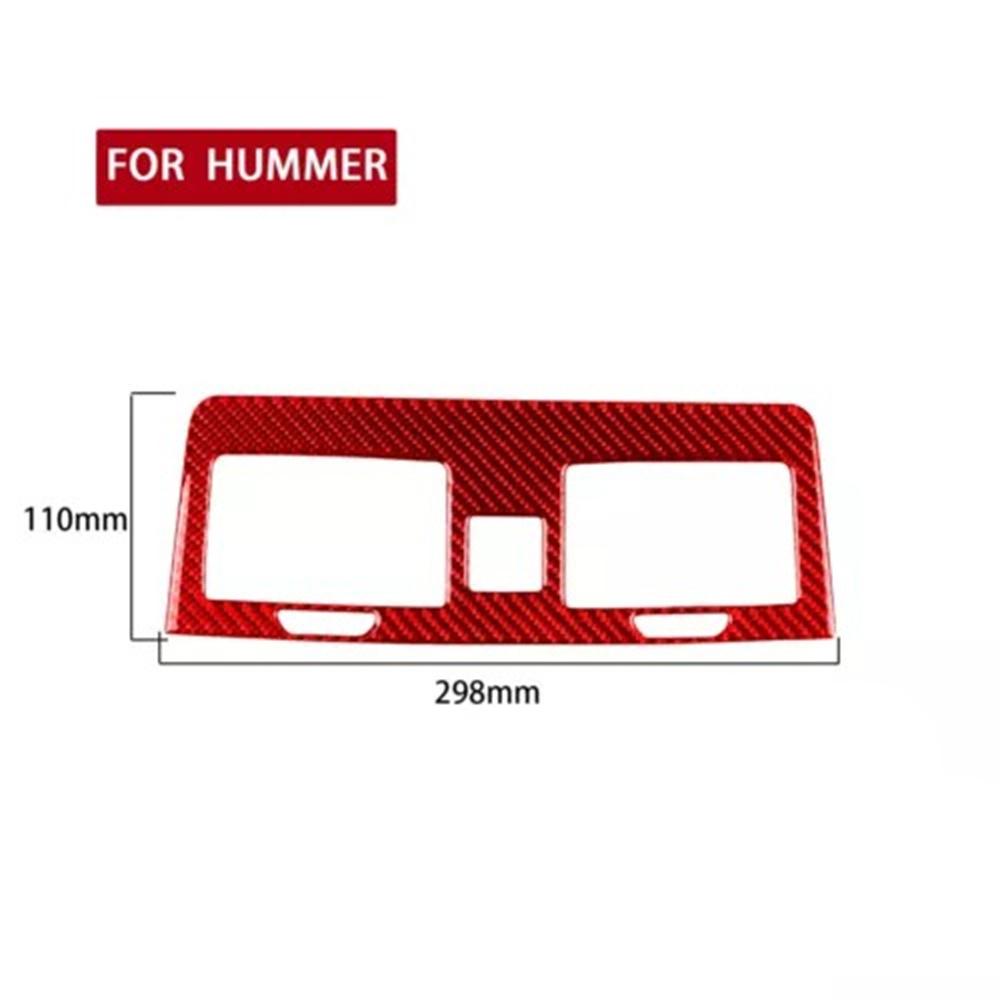 Red Carbon Fiber Center Console Air Vent Outlet Cover Trim For Hummer H3 2006-10