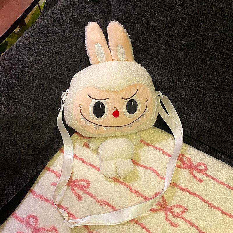 Kawaii Labubus Geantă Crossbody Geantă de Umăr Drăguță Pluș Desene Animate Minunați Monștri Iepure Genți de Telefon Student Genți Crossbody Pluș