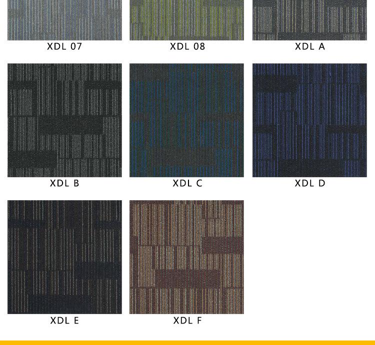 Modular Jacquard Carpet Tiles for Offices, Hotels, Apartments, Airports, Exhibitions, Shops, and Living Rooms