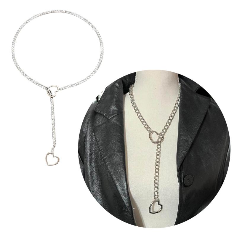 Simple Hollow Heart Pendant Necklace for Women Couple Fashion Geometric Clavicle Chain Necklaces Wedding Party Jewelry