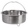 22cm Steamer Basket 304 Stainless Steel Vegetable Steamer Basket with Handle and Legs Heating Food Pot Steaming Basket