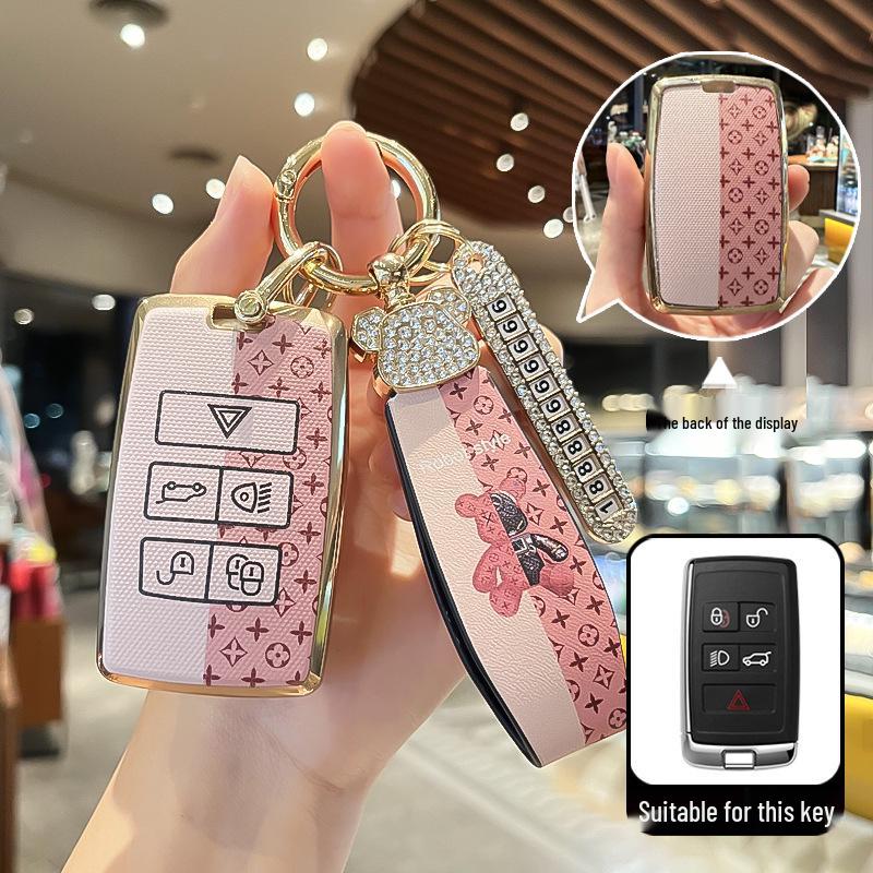 Kompatybilny z pokrowcami na klucze i brelokami do Land Rover, Range Rover Evoque, Discovery 4 Sport, Jaguar XEL, XFL i XJL.