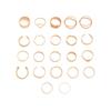 22-Piece Open Multi-Joint Heart and Butterfly Ring Set for Women