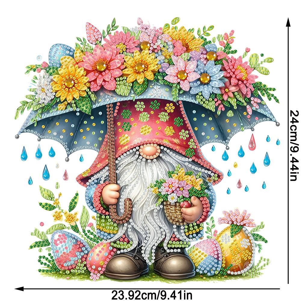 Acrylic Special Shape Easter Rabbit Diamond Painting Tabletop Ornaments Kit Rhinestones Desktop Ornaments for Home Office Decor