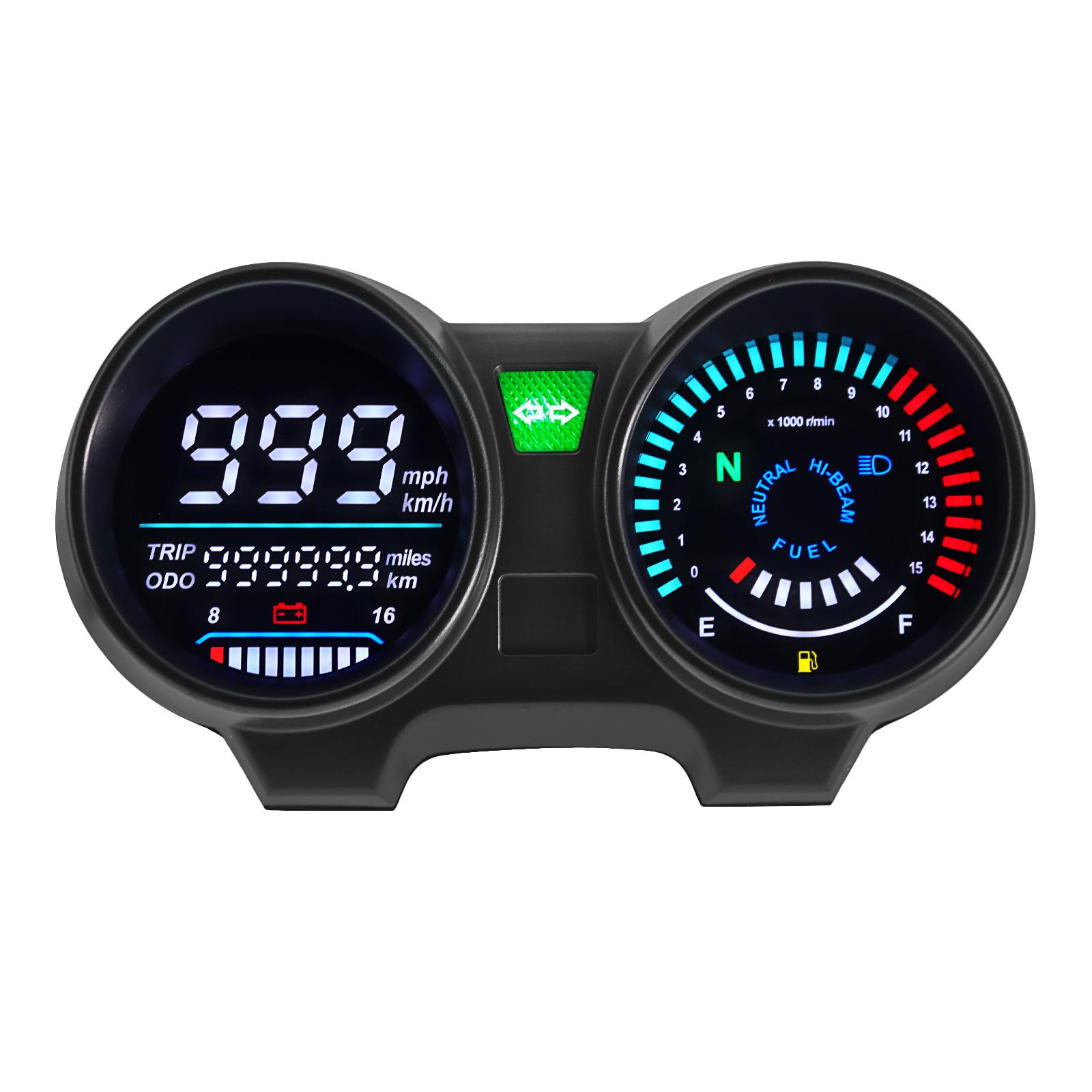 Popular Motorcycle Odometer Assembly Modified Electronic Tachometer CG125 Accessories Motorcycle Instrument Panel for  Titan 150 white1