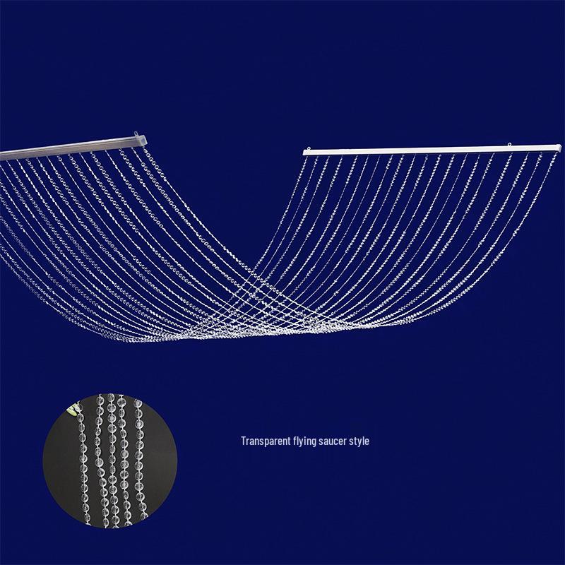 Crystal Beaded Wedding Ceiling Decoration - Acrylic Curtain with Flowing Water Pearl Chain