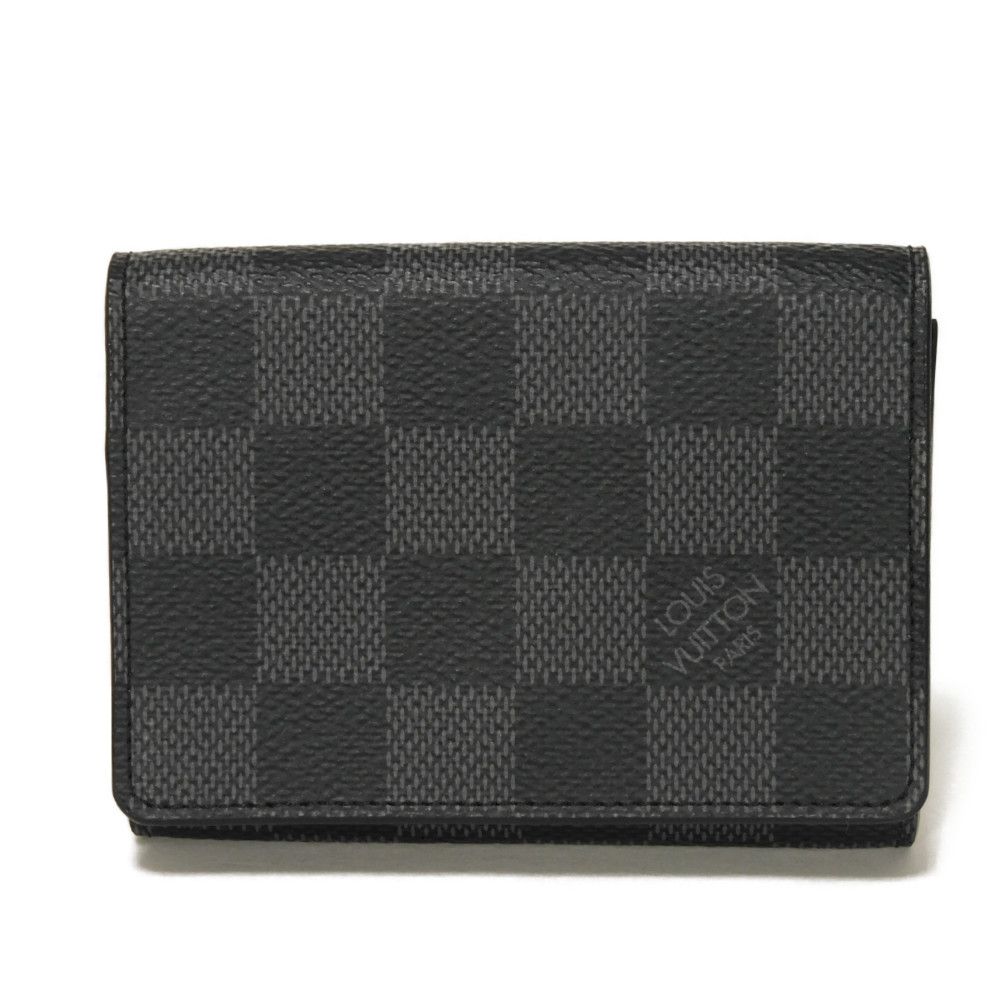 

Used 12564 Envelope, Card Holder N63338 7946, Current RFID IC Chip, Excellent Condition, Damier Graphite Noir Men s