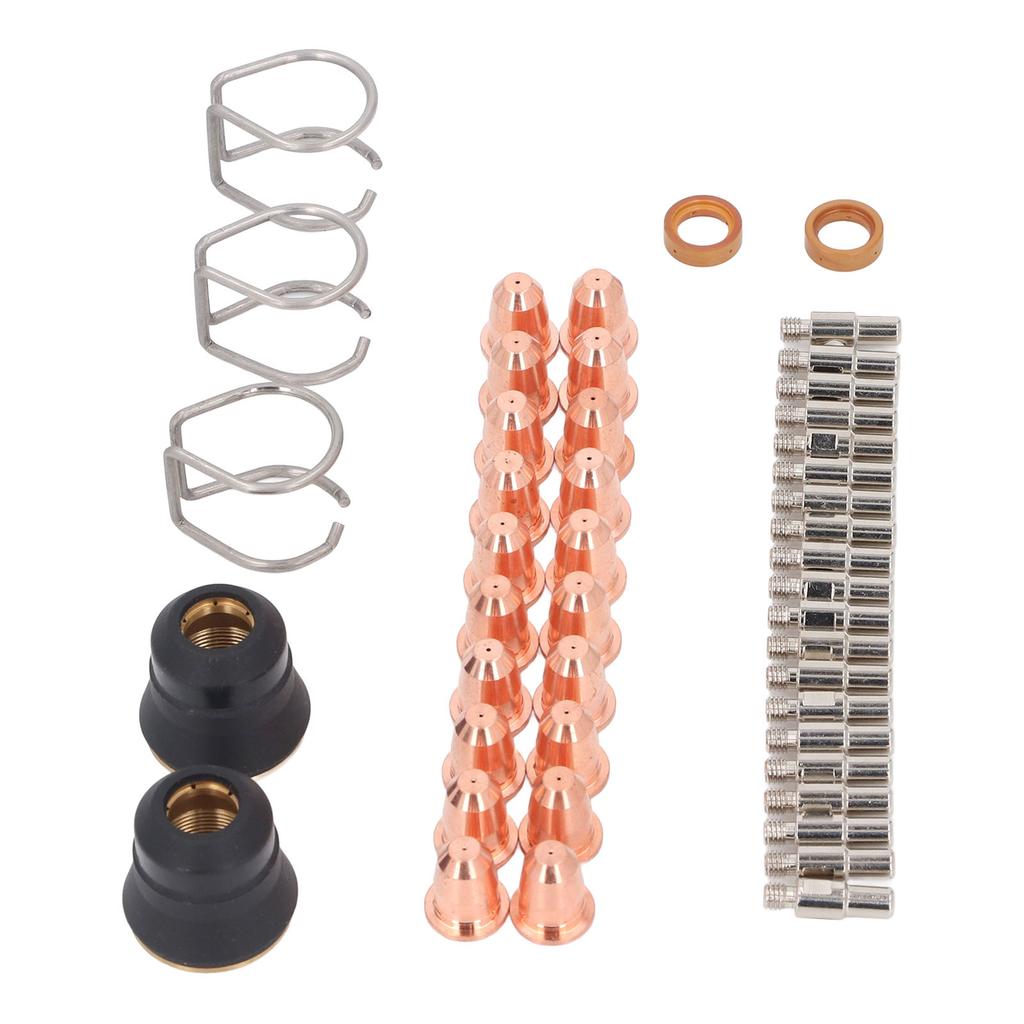 47 Pcs Plasma Cutter Torch Accessory Kit PR0010 Electrode PD011608 Nozzle Tip Shield Cap Spacer