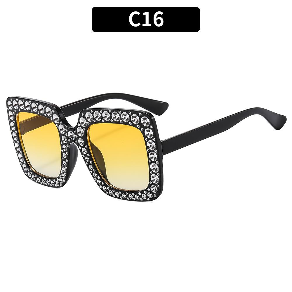 fashion classic gypsy big frame sunglasses personalized versatile street shot diamond-encrusted sunglasses popular women's glasses