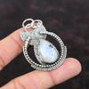 Rainbow Moonstone Pendant Natural Gemstone Pendant Handmade Jewelry 925 Sterling Silver Pendant Amazing Jewelry Gift For Him Elegant Pendant