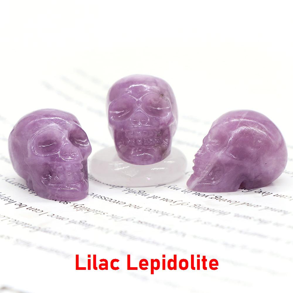 Natural Crystal Skull Ghost Head Statue Rose Quartz Stone Reiki Collectible Diy Gem Carved Spiritual Wicca Home Decor Gift 30Mm