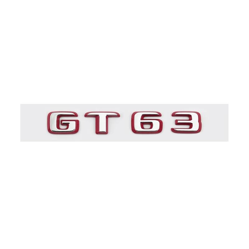 Suitable for Mercedes Benz Rear Letter Sticker Silver Red Version C63S GT63S S63LGLE53 SL63S Modification W205 W206 C190 X290