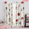 2pcs,2D Plane Printing Curtains Digital Printed Christmas Cute Festive Gifts (4) Versatile Durable Polyester (without Rod)