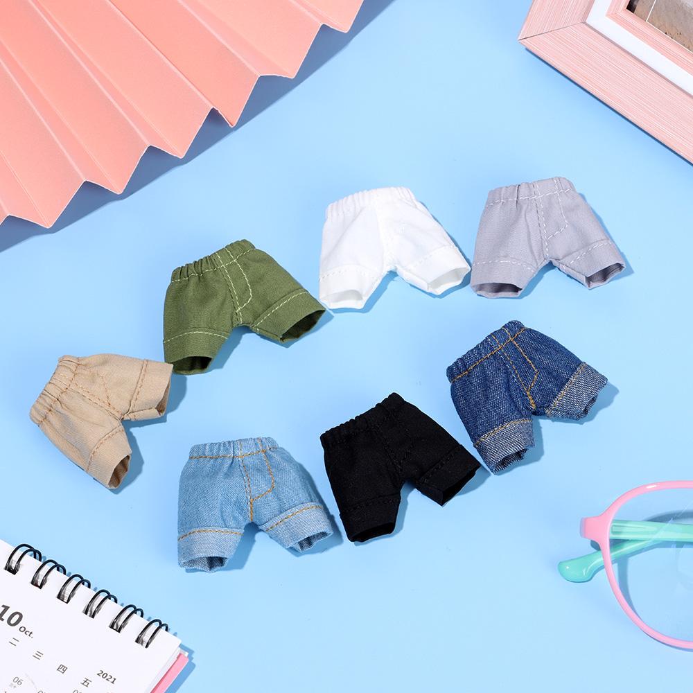 High Quality Casual Wears Kids Toys Dolls Trousers Denim Jeans Doll Short Pants Clothes Accessories