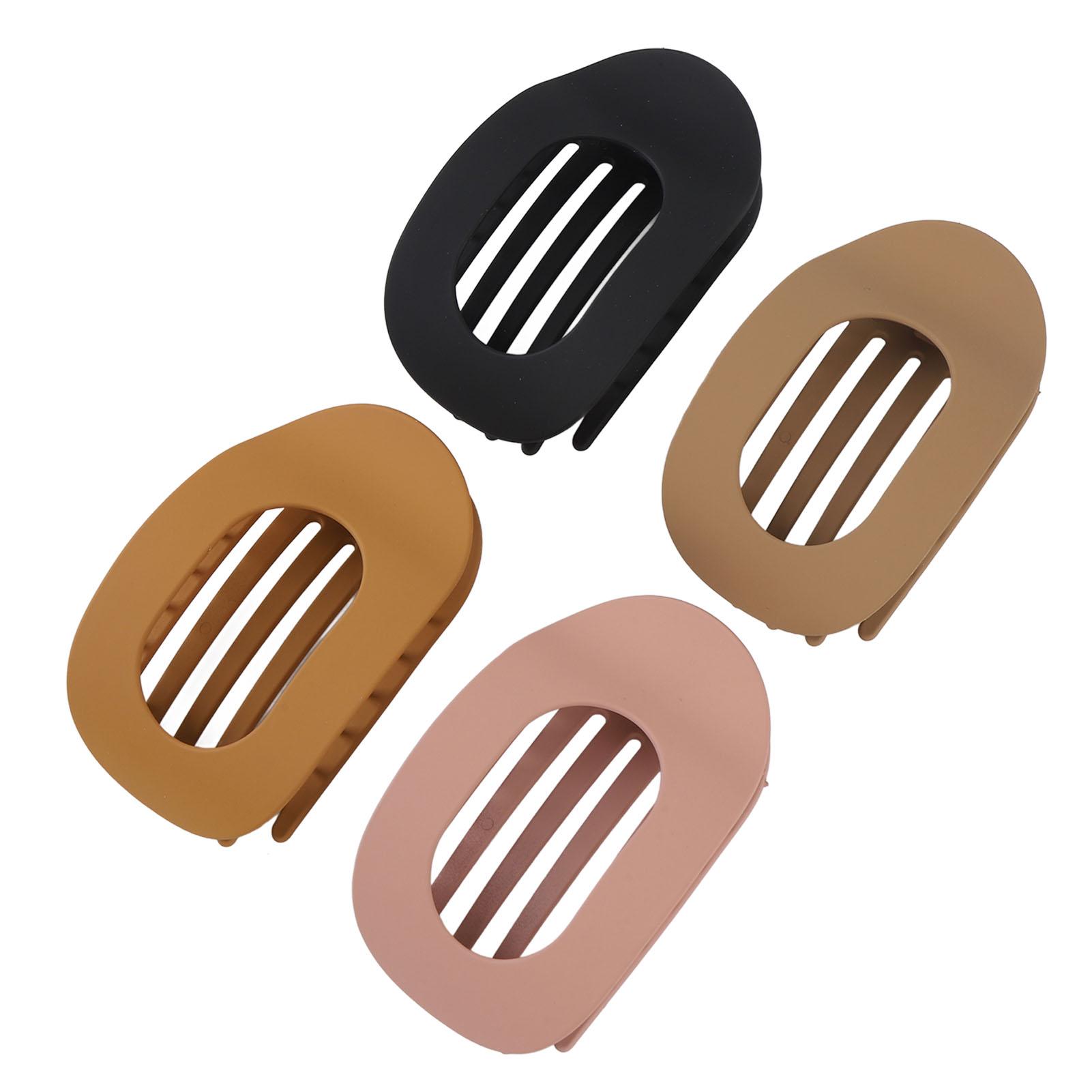 

4 шт. плоские заколки-крабы французского дизайна, плоские заколки для волос для женщин и девушек, сильная фиксация, боковые заколки для волос для