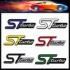 3D Car Styling ST Turbo for Car Hood Fender Trunk Rear Bonnet Nameplate Decal Emblem Badge Sticker