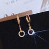 Vintage 14k Gold Color If Diamond Earring For Women Aros Mujer Oreja Orecchini Gemstone Join Party Engagement Diamond Earringss