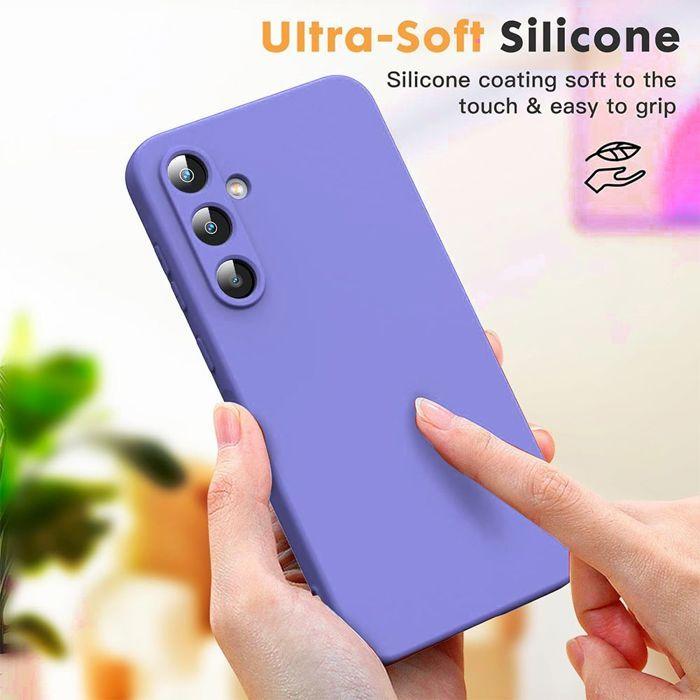 Coque de protection - BOOLING - pour Samsung Galaxy A56 5G - Silicone Liquide Doux - Antichoc - Violet Foncé