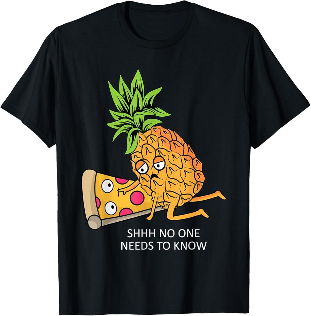 Ananas gehört auf Pizza Liebhaber Lustiges Essenswortspiel T-Shirt