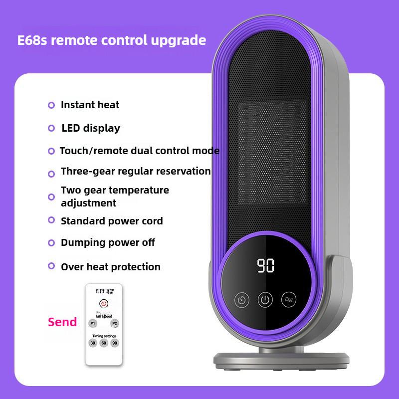 1200W High Power Electric Heater Winter Home Office Desktop Heating Fan Ceramic PTC Heating Small Warm Air Blower