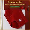Ladies Autumn and Winter New Year Lovely Bear Pure Cotton Anti Bacterial Red Middle Waist Briefs
