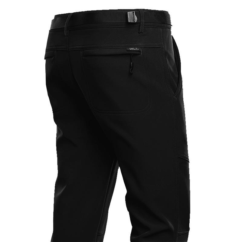 Men's and Women's Warm Fleece-Lined Waterproof Softshell Outdoor Pants for Hiking and Mountaineering